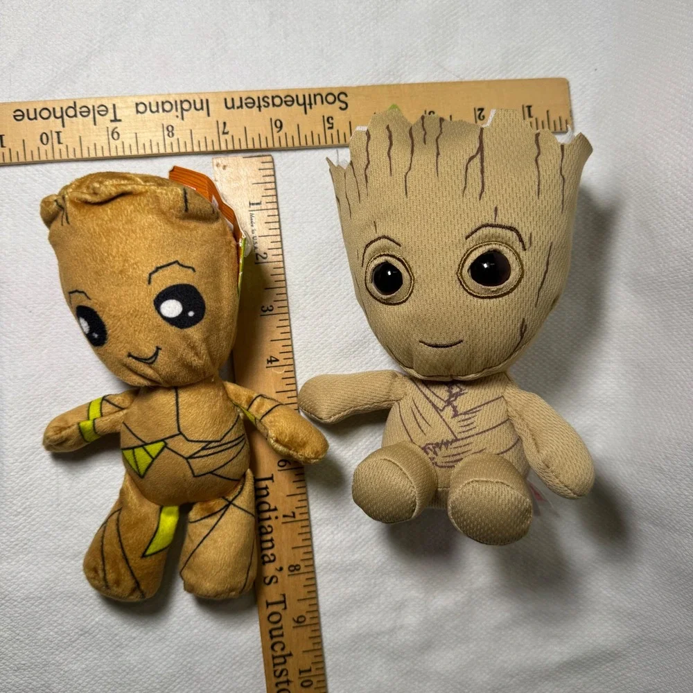 Marvel Groot Plush Toy Set Ty Beanie Baby & Small Groot Guardians of the‎ Galaxy